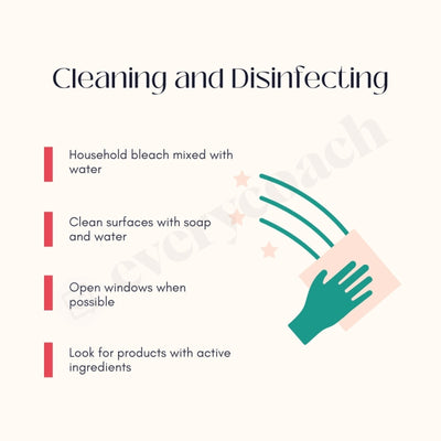 Cleaning And Disinfecting Instagram Post Canva Template