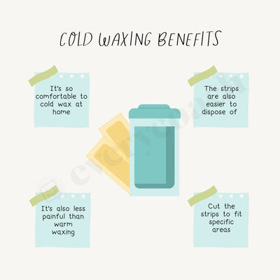 Cold Waxing Benefits Instagram Post Canva Template