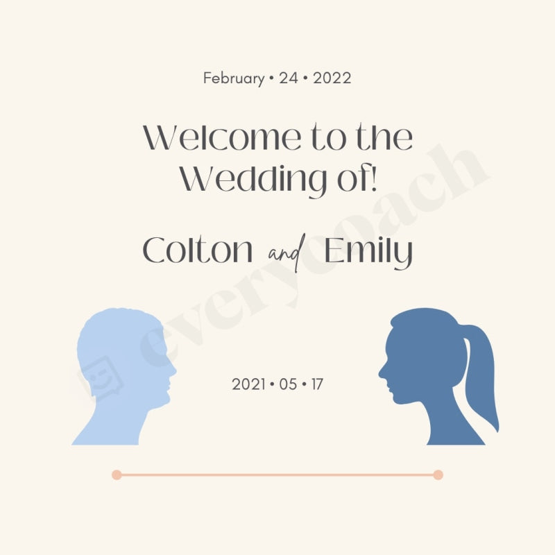 Colton And Emiliy Instagram Post Canva Template