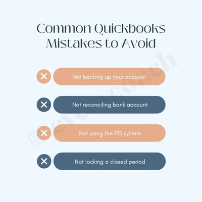 Common Quickbooks Mistakes To Avoid Instagram Post Canva Template