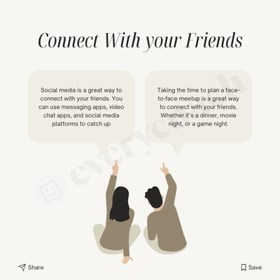 Connect With Your Friends Instagram Post Canva Template