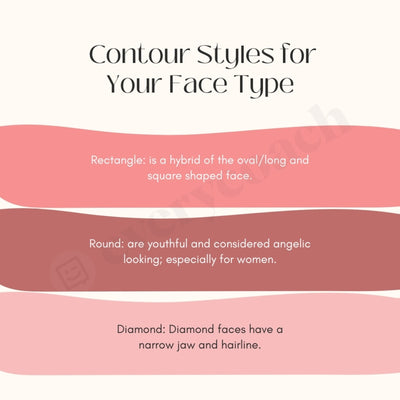 Contour Styles For Your Face Type Instagram Post Canva Template