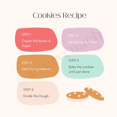 Cookies Recipe Instagram Post Canva Template