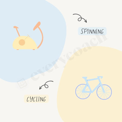 Cycling Or Spinning Instagram Post Canva Template