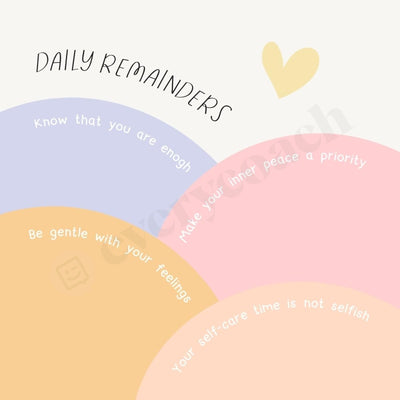Daily Remainders Instagram Post Canva Template
