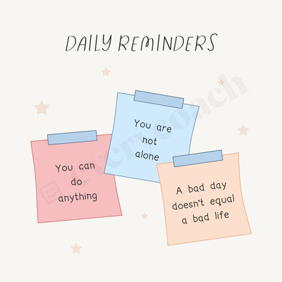 Daily Reminders Instagram Post Canva Template
