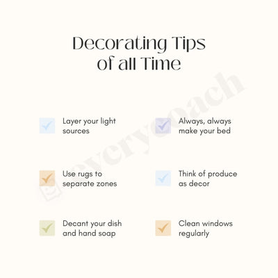 Decorating Tips Of All Time Instagram Post Canva Template