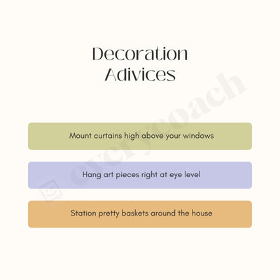 Decoration Adivices Instagram Post Canva Template