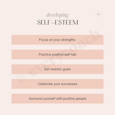 Developing Self-Esteem Instagram Post Canva Template
