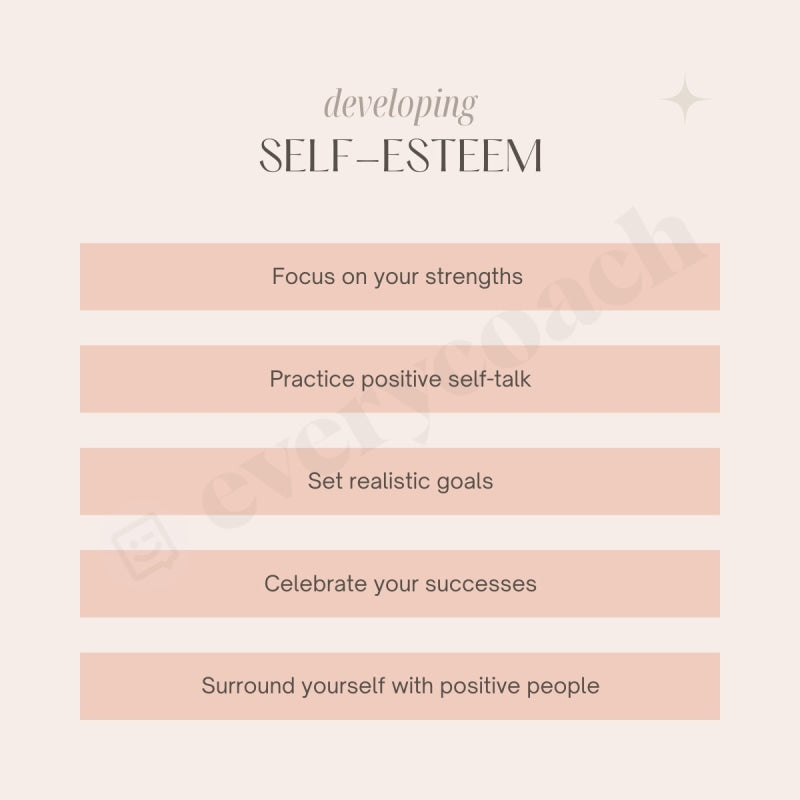 Developing Self-Esteem Instagram Post Canva Template