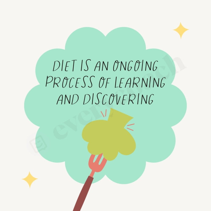 Diet Is An Ongoing Process Of Learning And Discovering Instagram Post Canva Template