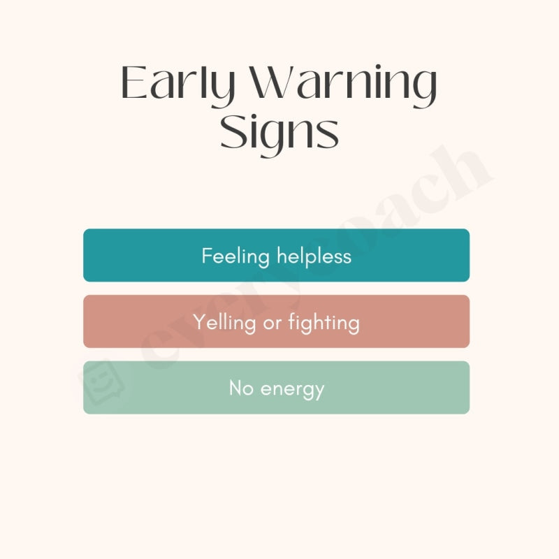 Early Warning Signs Instagram Post Canva Template