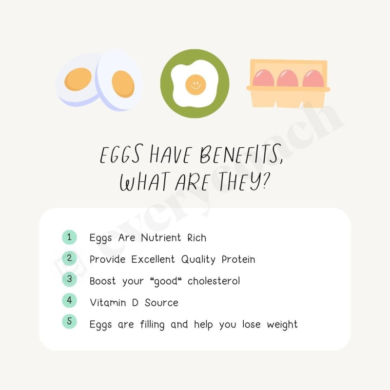 Eggs Have Benefits What Are They Instagram Post Canva Template