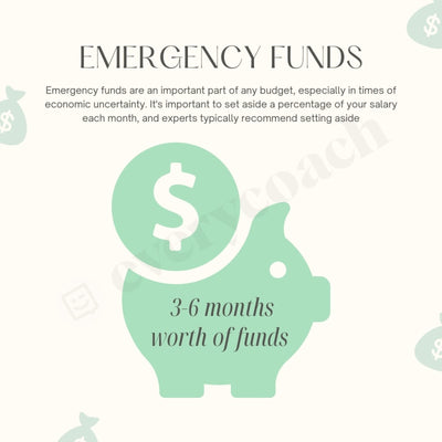 Emergency Funds S03032302 Instagram Post Canva Template