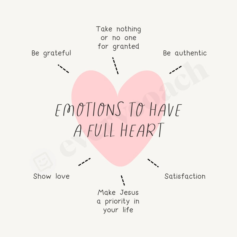 Emotions To Have A Full Heart Instagram Post Canva Template