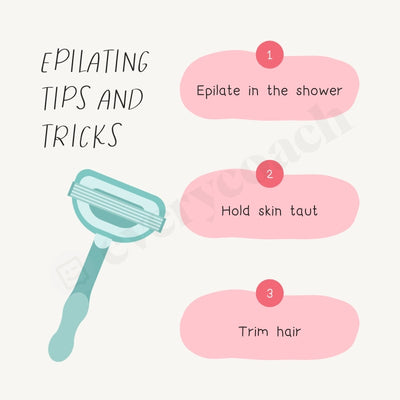 Epilating Tips And Tricks Instagram Post Canva Template