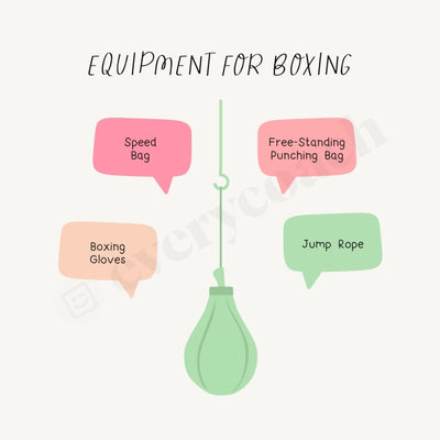 Equipment For Boxing Instagram Post Canva Template