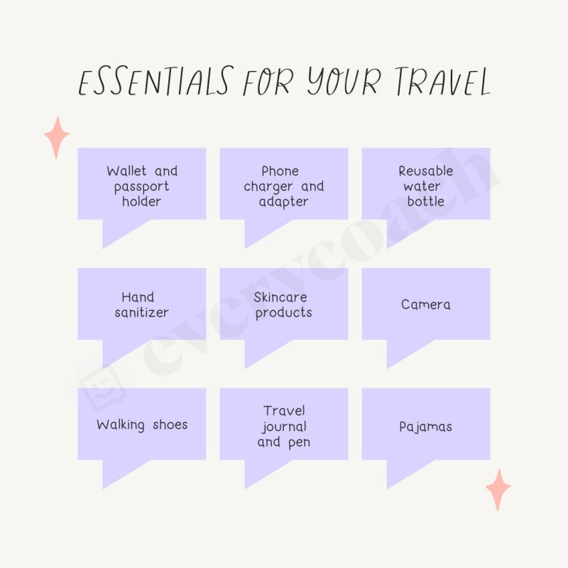Essentials for Your Travel Instagram Post Canva Template – everycoach