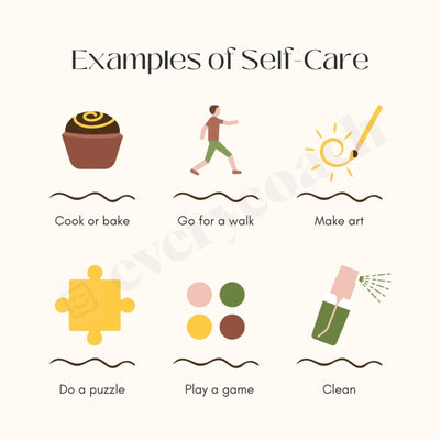 Examples Of Self-Care Instagram Post Canva Template