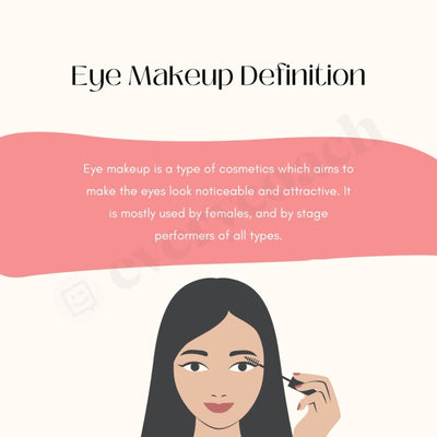 Eye Makeup Definition Instagram Post Canva Template