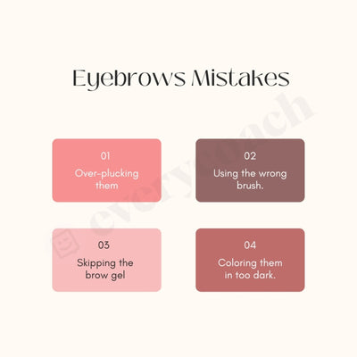 Eyebrows Mistakes Instagram Post Canva Template