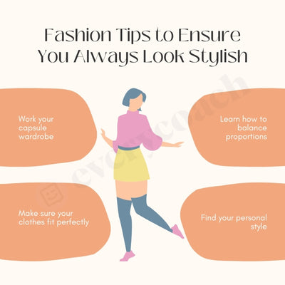 Fashion Tips To Ensure You Always Look Stylish Instagram Post Canva Template
