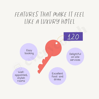 Features That Make It Feel Like A Luxury Hotel Instagram Post Canva Template