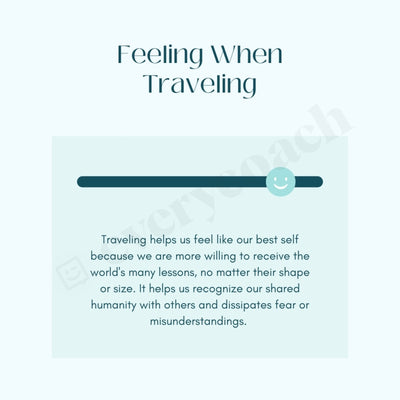 Feeling When Traveling Instagram Post Canva Template