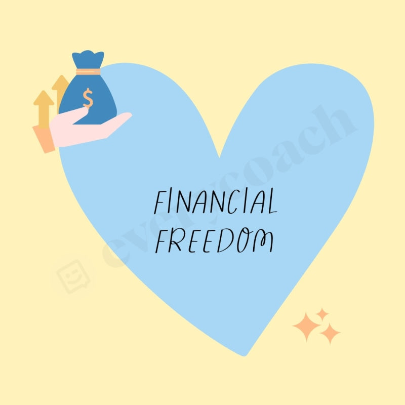 Financial Freedom Instagram Post Canva Template – everycoach