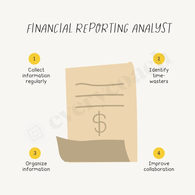 Financial Reporting Analyst Instagram Post Canva Template