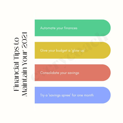 Financial Tips To Maintain Your 2021 Instagram Post Canva Template