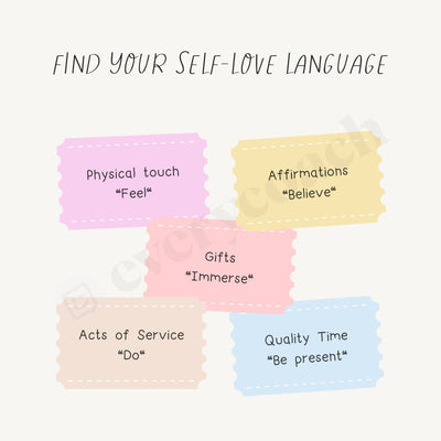 Find Your Self-Love Language Instagram Post Canva Template
