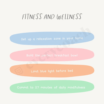 Fitness And Wellness Instagram Post Canva Template