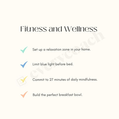 Fitness And Wellness Instagram Post Canva Template