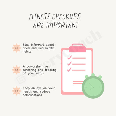 Fitness Checkups Are Important Instagram Post Canva Template