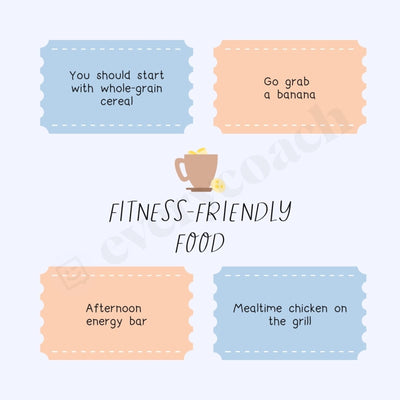 Fitness-Friendly Food Instagram Post Canva Template