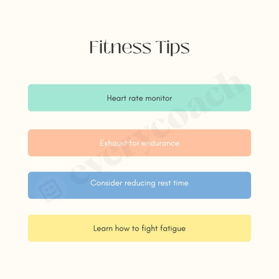 Fitness Tips Instagram Post Canva Template