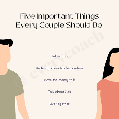 Five Important Things Every Couple Should Do Instagram Post Canva Template