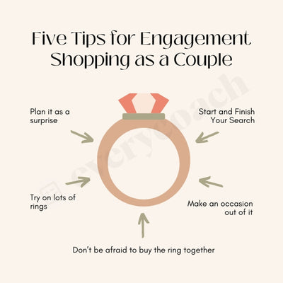 Five Tips For Engagement Shopping As A Couple Instagram Post Canva Template