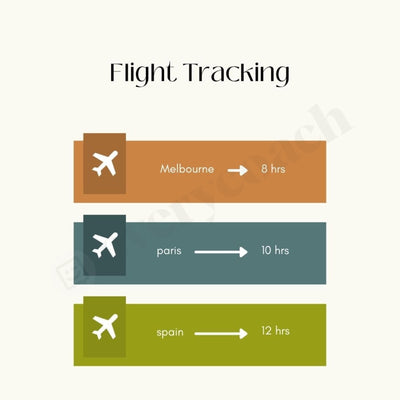 Flight Tracking Instagram Post Canva Template