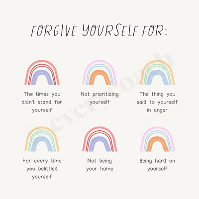 Forgive Yourself For: Instagram Post Canva Template