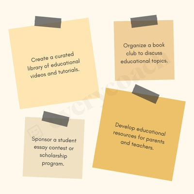 Four Ideas About Education Instagram Post Canva Template