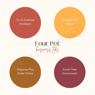 Four Pet Business Tips Instagram Post Canva Template