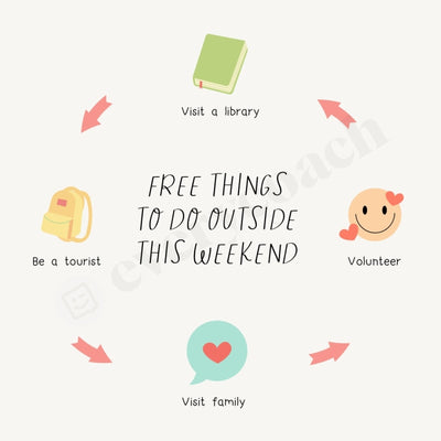 Free Things To Do Outside This Weekend Instagram Post Canva Template