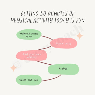 Getting 30 Minutes Of Physical Activity Today Is Fun Instagram Post Canva Template