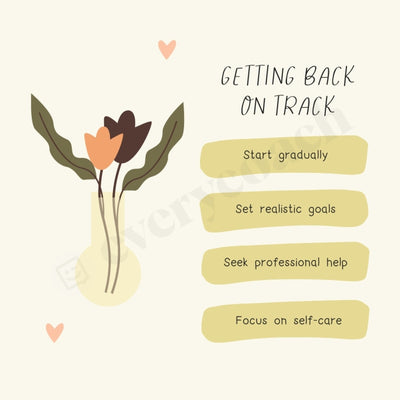 Getting Back On Track Instagram Post Canva Template