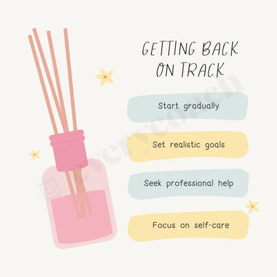 Getting Back On Track Instagram Post Canva Template