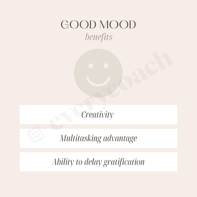 Good Mood Benefits Instagram Post Canva Template