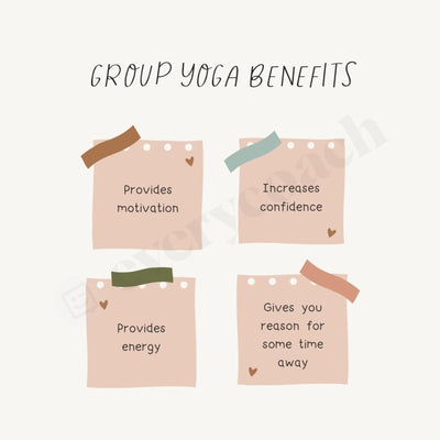 Group Yoga Benefits Instagram Post Canva Template