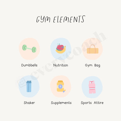 Gym Elements Instagram Post Canva Template